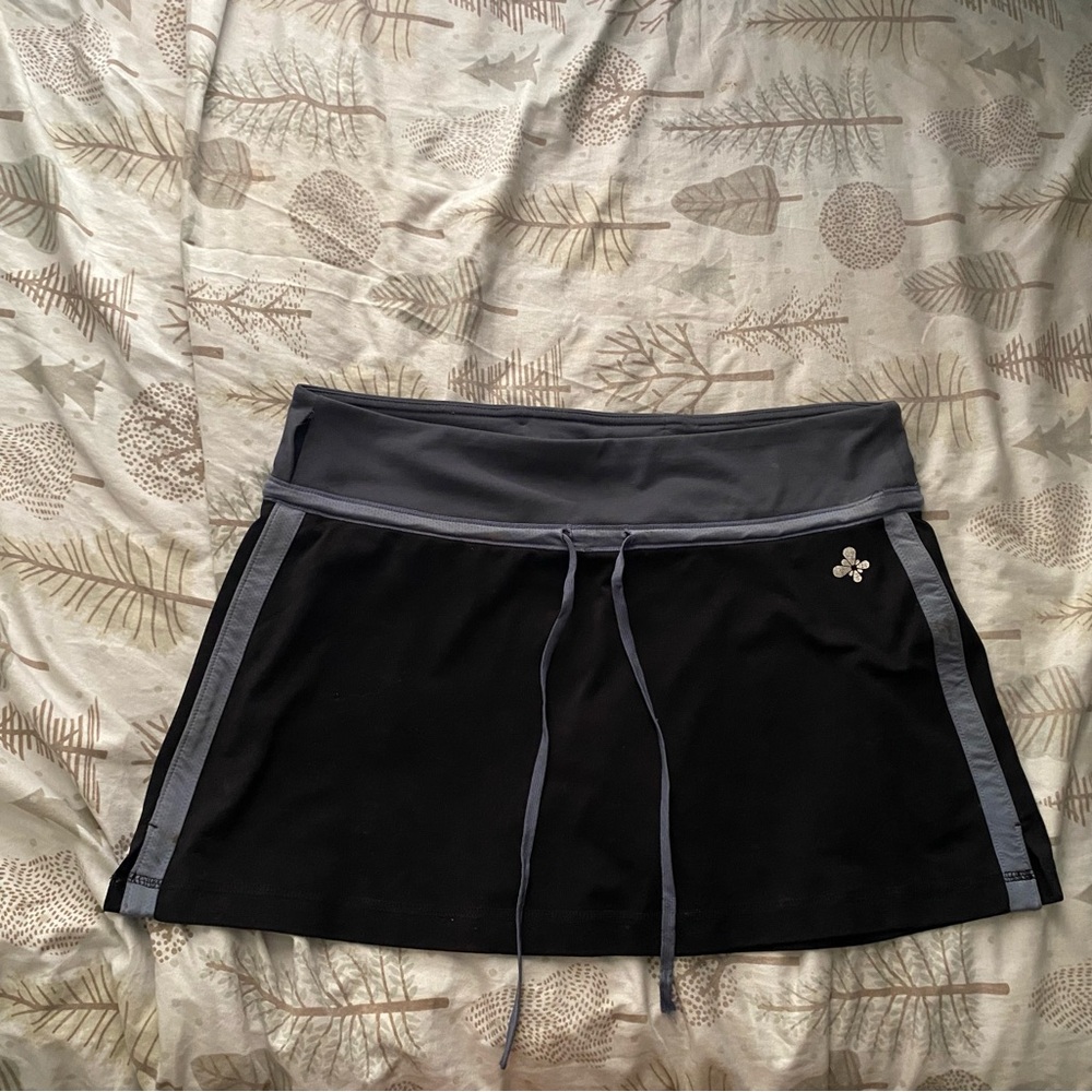 Athletic Black Skort with Gray Trim